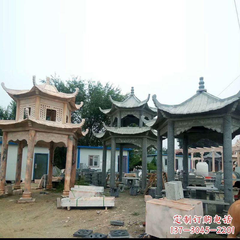 山东大理石凉亭雕塑