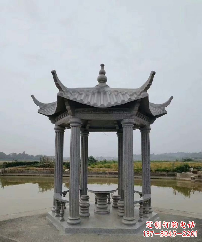 山东大理石凉亭石雕塑