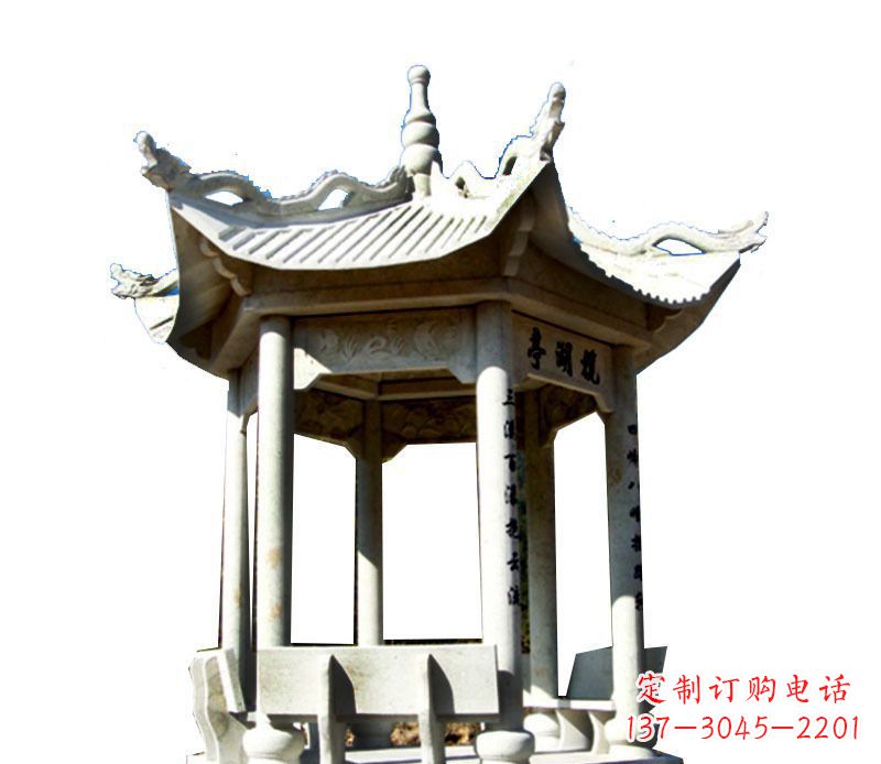 山东大理石凉亭石雕