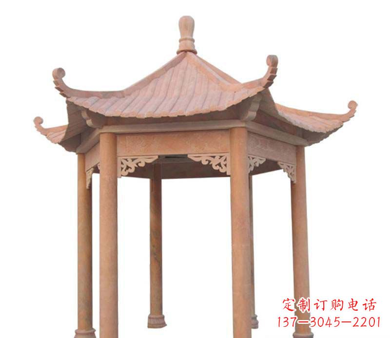 山东大理石六角凉亭