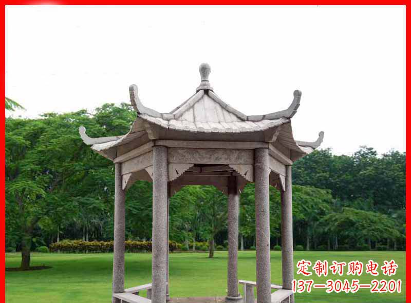 山东精致大理石凉亭雕塑