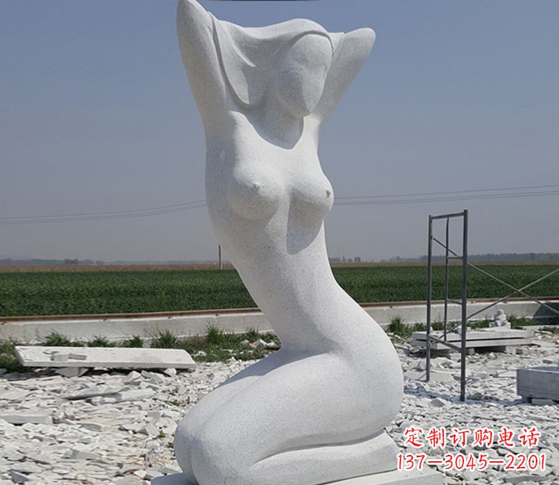 山东优雅大理石美女雕塑