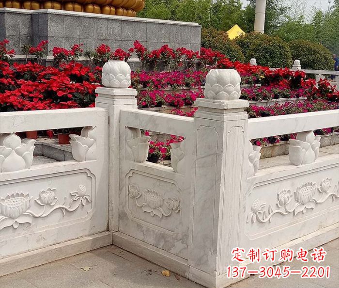 山东精美大理石旅游景区石雕栏板