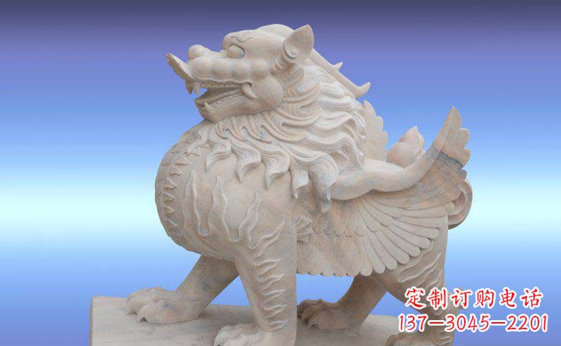山东大理石貔貅雕塑神兽石雕