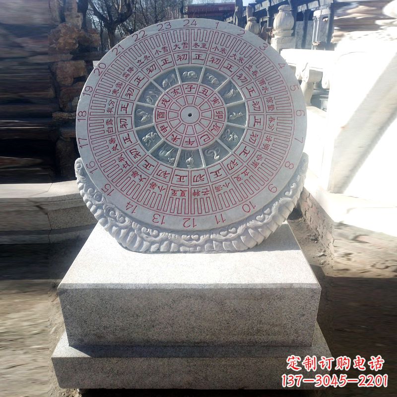 山东精美大理石日晷雕塑