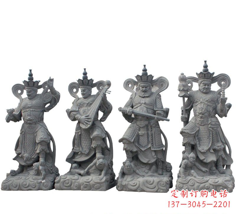山东四大天王大理石雕塑