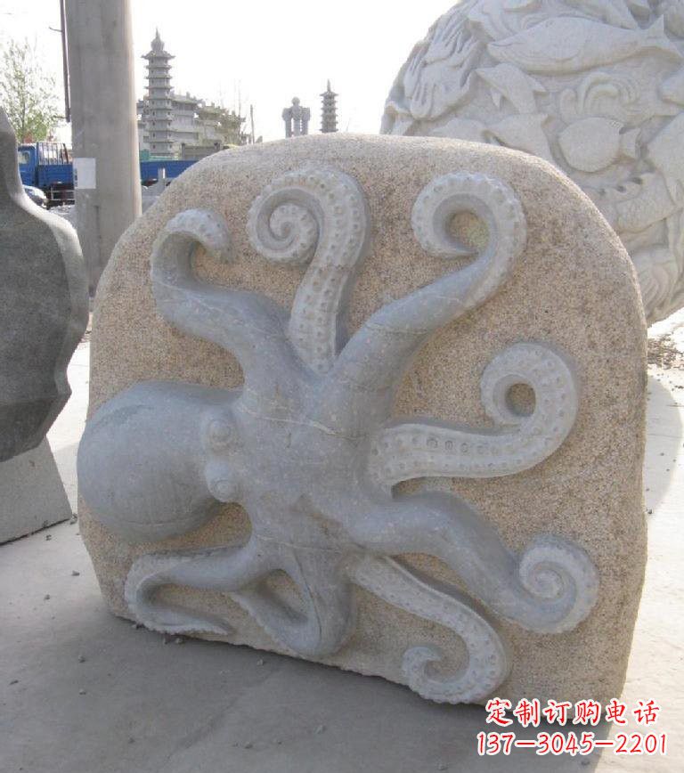 山东大理石章鱼浮雕