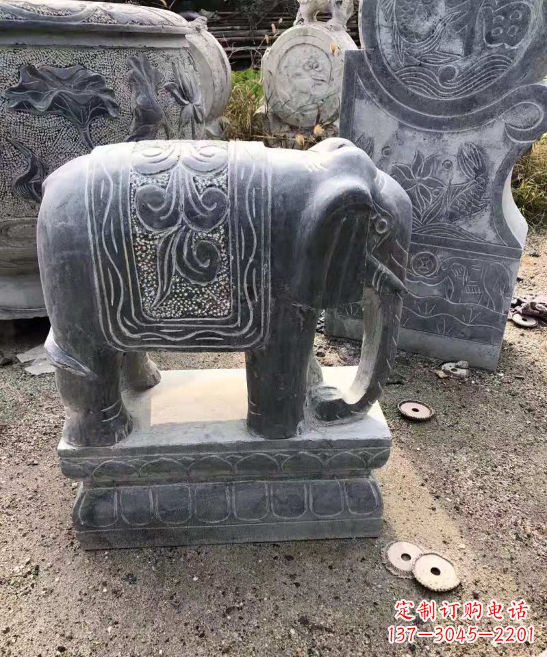 山东大理石大象雕塑