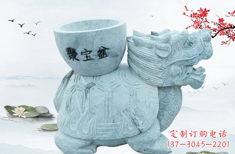 山东大理石招财龙雕塑