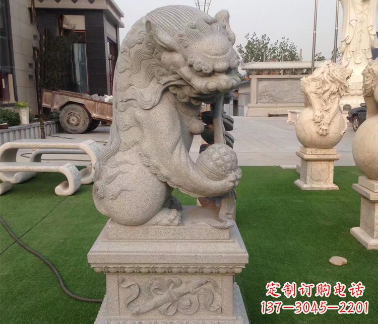 山东优雅精致的大理石独角兽雕塑