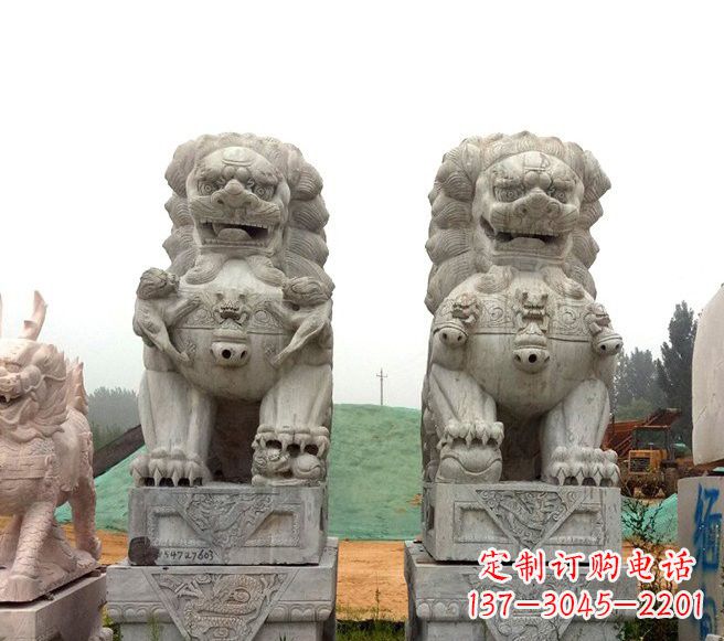 山东传统大理石狮子雕塑