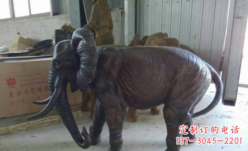 山东大象铜雕 动物雕塑