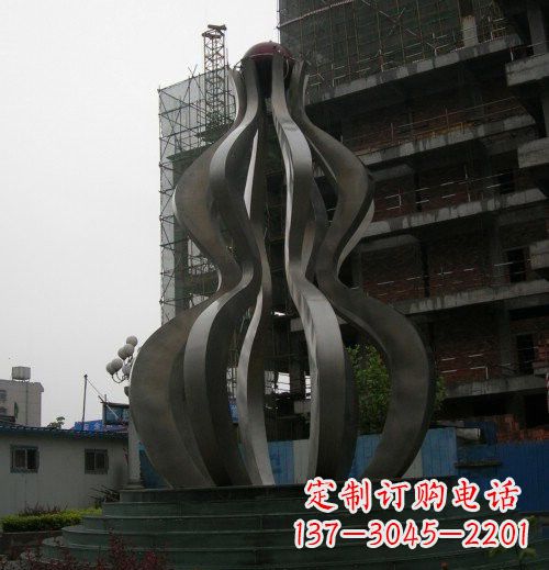 山东优雅大气的不锈钢葫芦雕塑