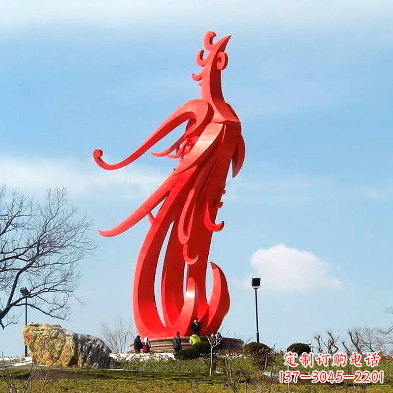 山东凤凰不锈钢雕塑,增添景区魅力