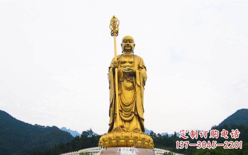 山东高端定制大型地藏菩萨铜雕