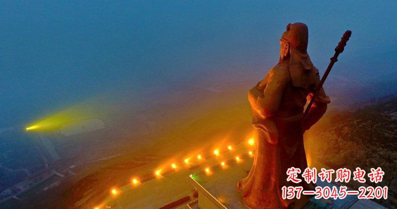 山东精美关公雕塑 林景观玻璃钢雕塑