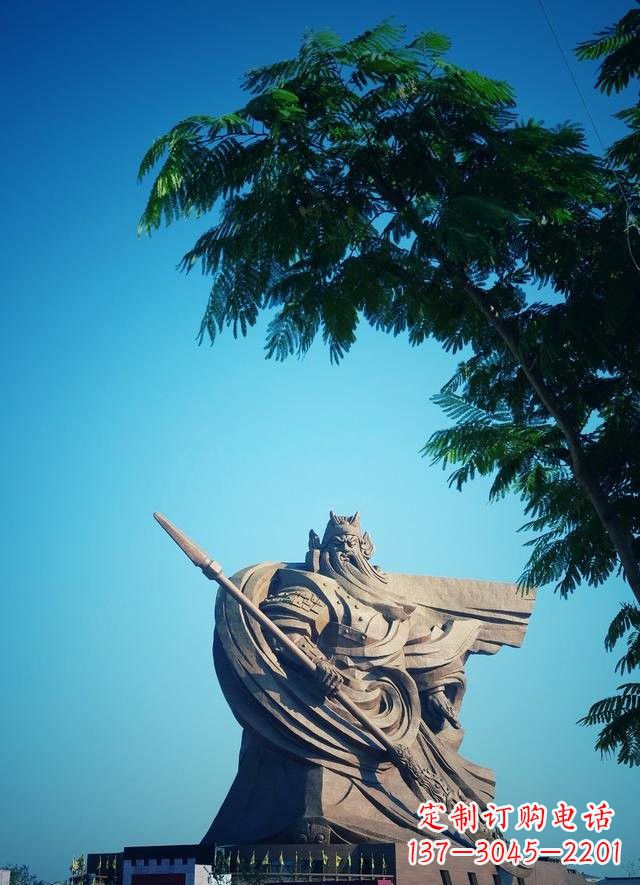 山东大型关公石雕
