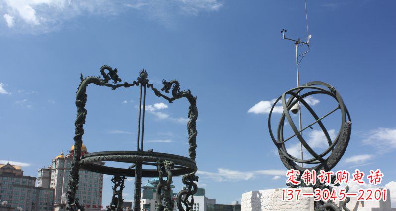 山东中领雕塑浑天仪雕塑 铜雕景观构筑