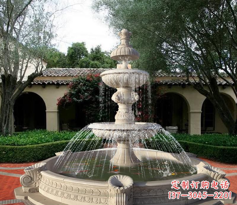 山东大型景观喷泉石雕 (2)