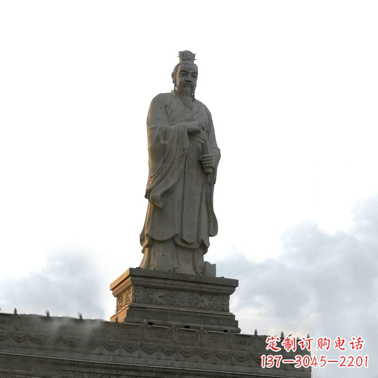 山东大型孟子景观雕塑-景区广场历史文化名人塑像