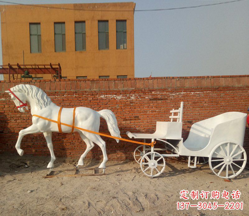 山东大型欧式马车动物铜雕塑