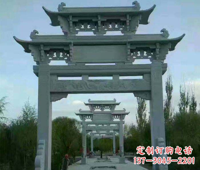 山东牌坊雕塑精美大理石雕塑艺术