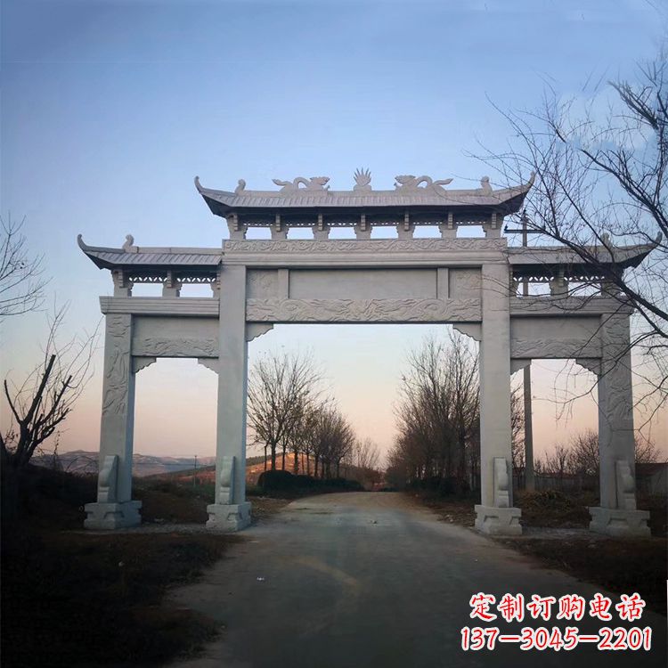 山东道路三门石牌坊