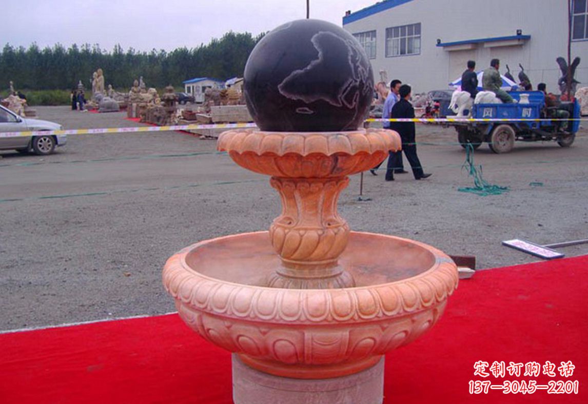 山东德化精美风水球雕塑