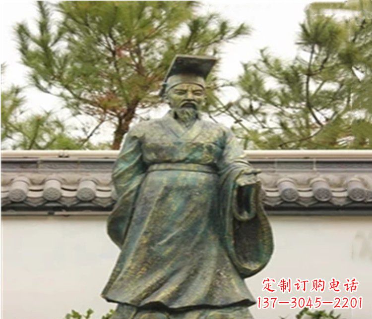 山东帝王汉武帝人物铜雕