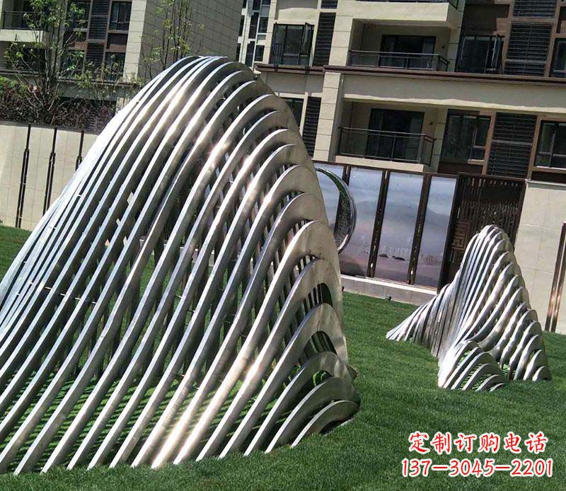 山东电镀不锈钢艺术假山雕塑