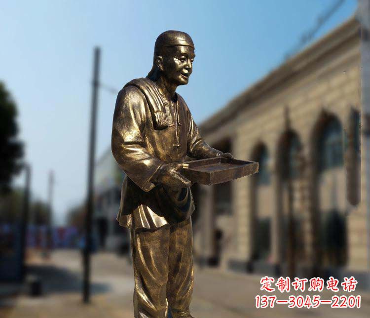 山东店小二人物铜雕1