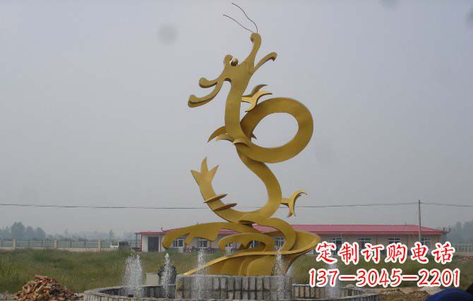 山东不锈钢龙雕塑，激发热血活力