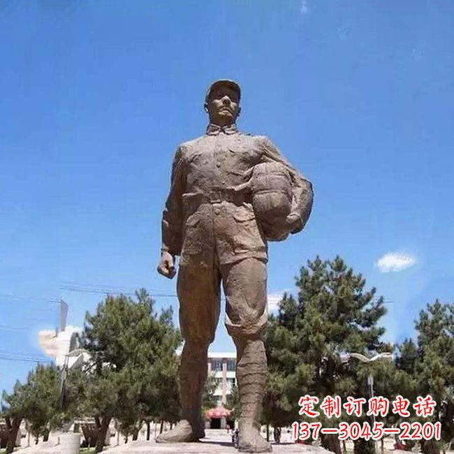 山东董存瑞石雕像-景区园林英雄人物景观雕塑