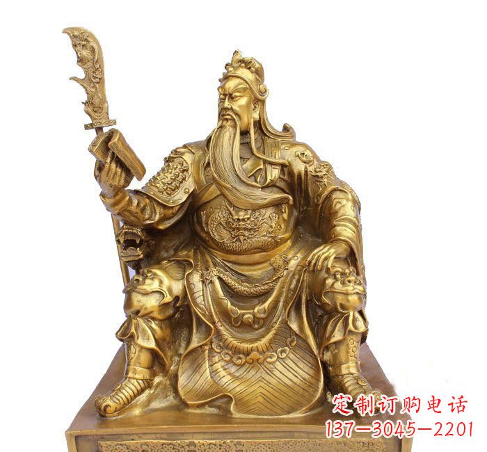 山东精美关公铜雕