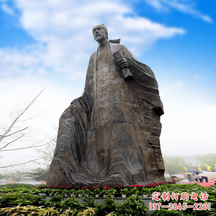山东中领雕塑-大型景区景点历史名人杜甫雕像