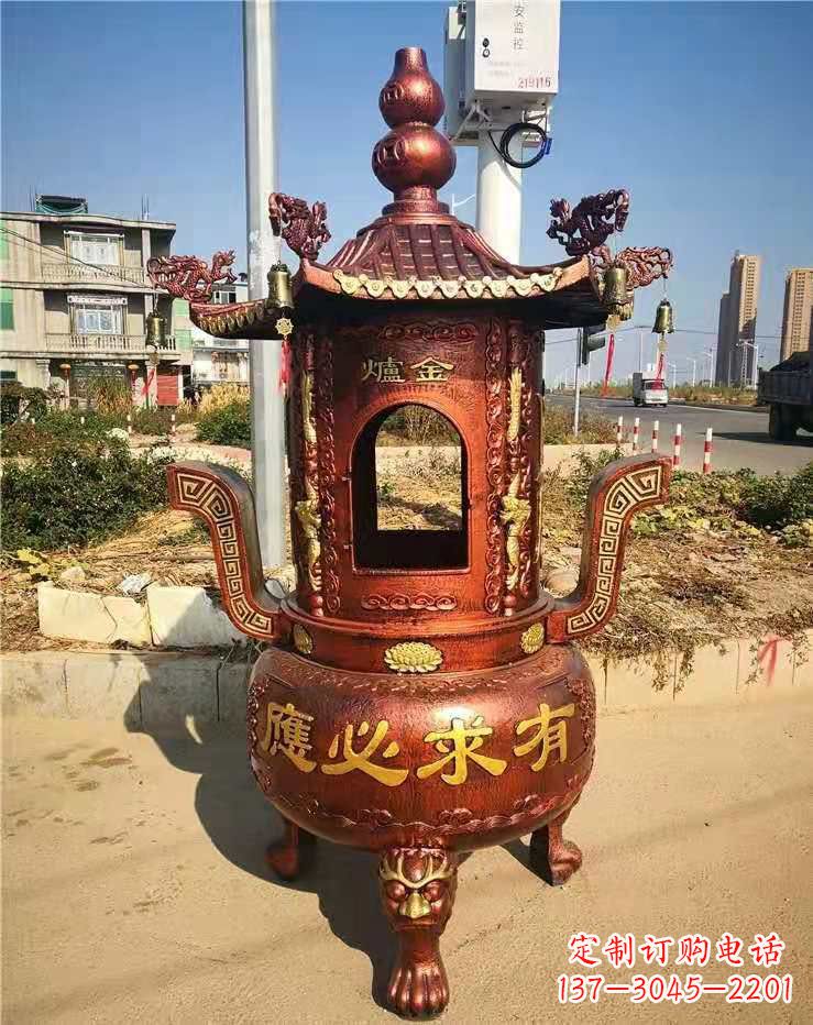 山东杜浦铜雕铁香炉