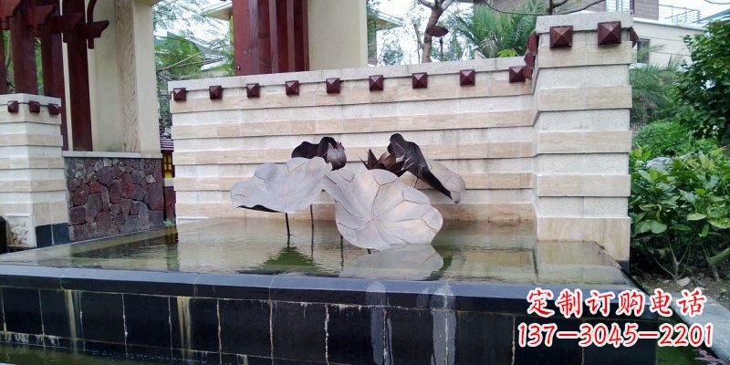 山东锻铜荷叶雕塑