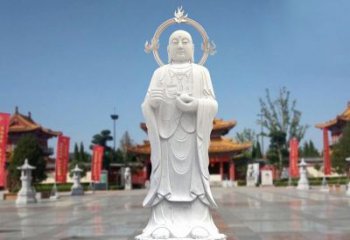 山东大理石地藏菩萨雕塑象征佛法的传承
