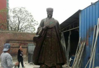 山东典雅大型立式诸葛亮铜雕