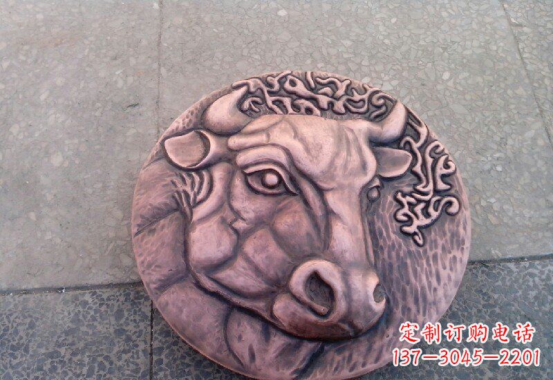 山东锻铜十二生肖兽首浮雕