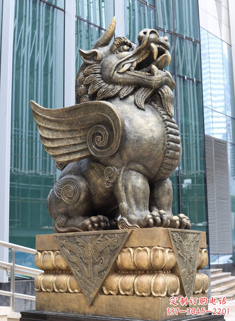 山东精美独角兽铜雕