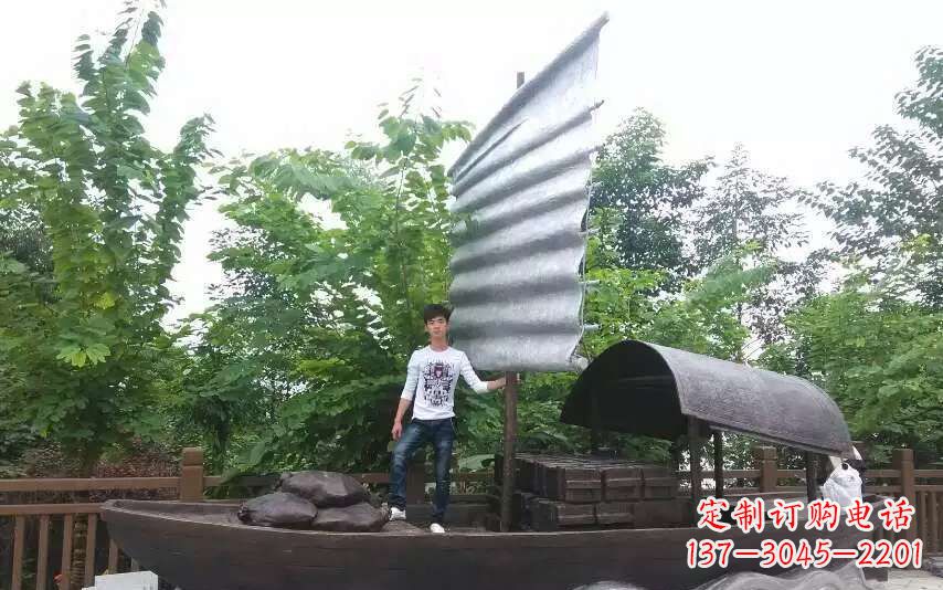 山东帆船景观铜雕