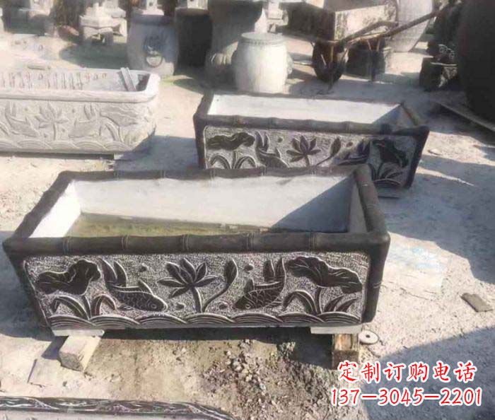山东方形仿古石水缸