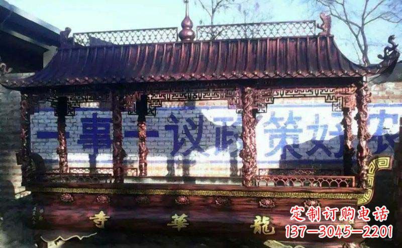 山东方形寺庙香炉铜雕塑