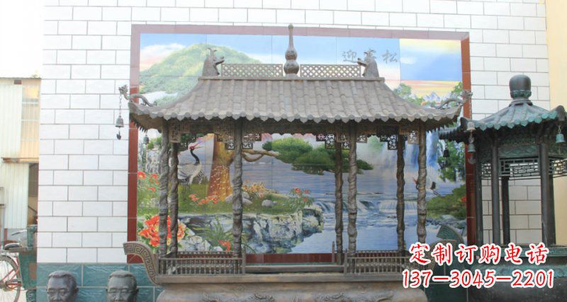 山东方形香炉寺庙铜雕塑