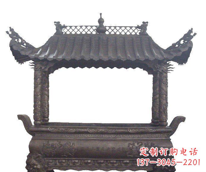 山东古典庙宇香炉铜雕