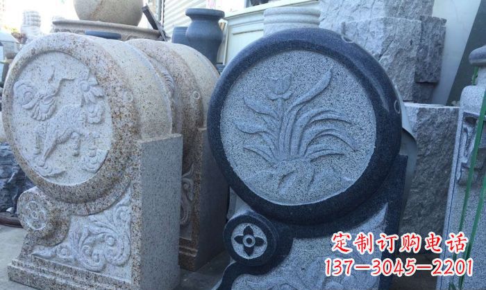 山东仿古抱鼓石招财石门墩