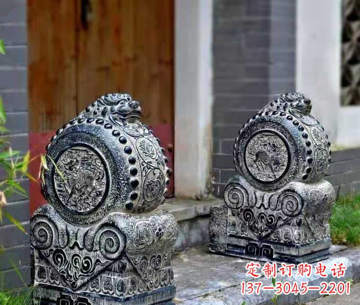 山东仿古抱鼓石镇宅石门墩
