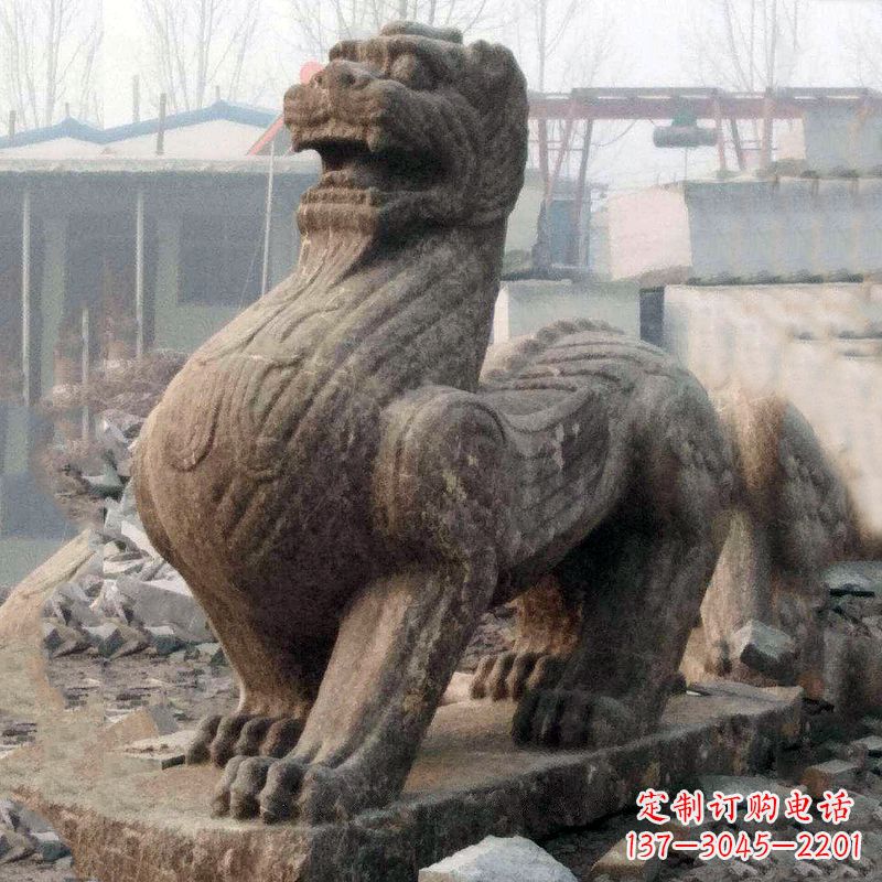 山东仿古狴犴青石雕塑