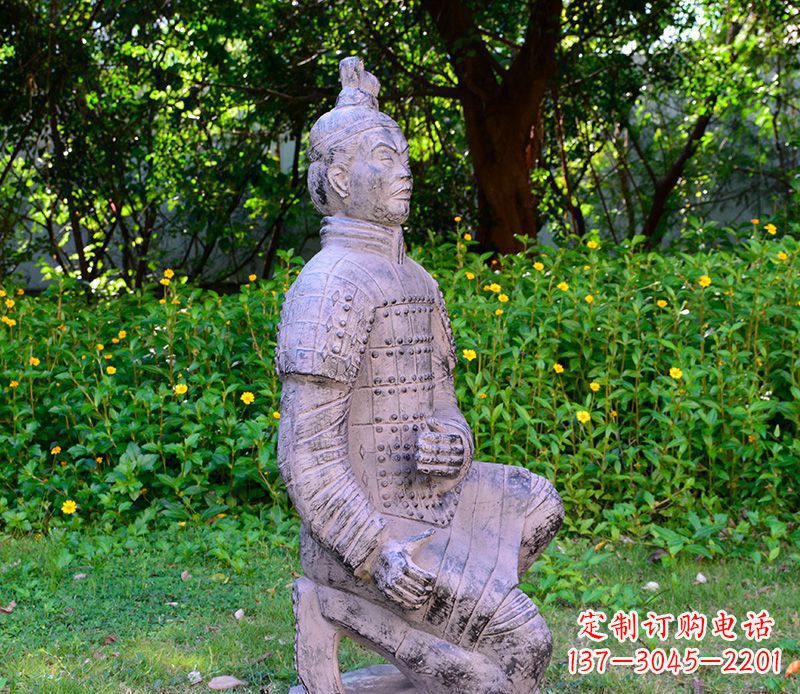 山东仿古兵马俑公园景观石雕